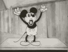 Mickeymouse Blackandwhite GIF
