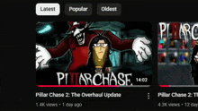 a screenshot of a video titled pillar chase 2