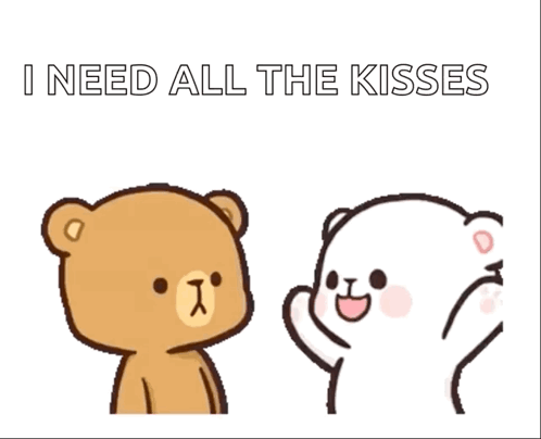 Cute Teddy Bear Lover Hug Kiss Love Milk Mocha Valentines Greeting