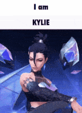 a picture of a girl with the name kylie on the bottom