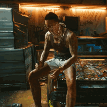 Checking The Knife Cyberpunk2077 GIF - Checking The Knife Cyberpunk2077 Knife Check GIFs