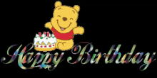 誕生日 ディズニー ケーキ GIF - Happy Birthday Disney Birthday Pooh GIFs