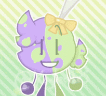 a drawing of a cartoon character with a bow on her head