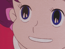a cartoon girl is flying through the air with her arms in the air
