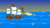 Pirate Ship Ocean GIF - Pirate Ship Pirate Ocean GIFs