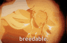 a drawing of a woman with the word breedable written below her