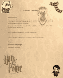 a harry potter invitation in spanish with a picture of harry potter