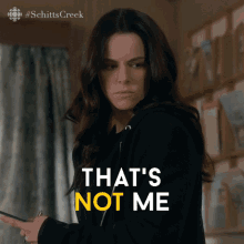 Thats Not Me Emily Hampshire GIF - Thats Not Me Emily Hampshire Stevie Budd GIFs