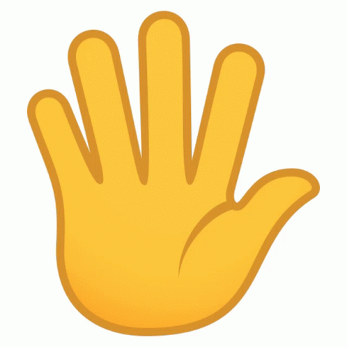 Hand With Fingers Splayed People Sticker - Hand With Fingers Splayed ...