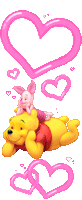 Hearts Love Sticker - Hearts Love Winnie The Pooh Stickers