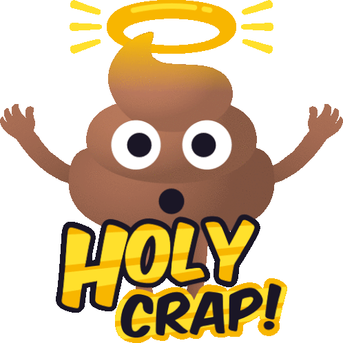 Holy Crap Happy Poo Sticker - Holy Crap Happy Poo Joypixels Stickers