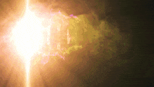 a glowing light is coming out of the dark