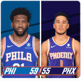 Philadelphia 76ers (59) Vs. Phoenix Suns (55) Half-time Break GIF - Nba Basketball Nba 2021 GIFs