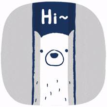 white bear hi hello friendly white bear hi hello friendly