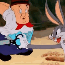 Elmer Bugs Bunny GIF - Elmer Bugs Bunny Scissors GIFs
