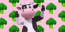 Cow Broccoli GIF - Cow Broccoli Dance GIFs