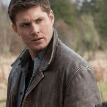 Casual Leather Coat Supernatural GIF - Casual Leather Coat Supernatural Jensen Ackles GIFs