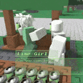 a video game character named lime girl asks if a person can come here