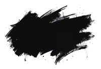a black paint brush stroke on a white background
