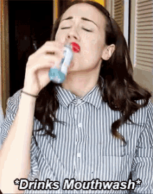 Miranda Sings Mouthwash GIF - Miranda Sings Mouthwash Drink GIFs