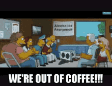 Out Of Coffee The Simpsons GIF - Out Of Coffee The Simpsons Ahhhhhh GIFs