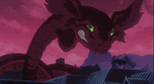 a cartoon of a snake with green eyes