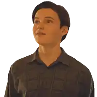 a man in a plaid shirt with the words sweet pad on his shirt