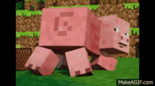 Minecraft Pig Pigu GIF - Minecraft Pig Pigu Peachy Piggy GIFs