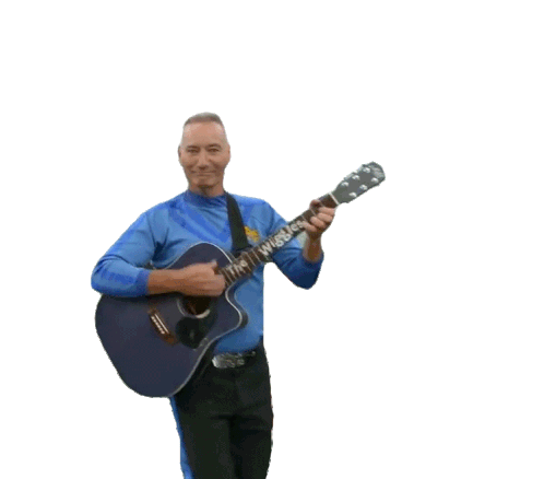 Playing The Guitar Anthony Wiggle Sticker - Playing The Guitar Anthony Wiggle The Wiggles Stickers