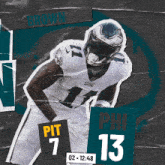 a poster of a football player with the number 11 on his jersey
