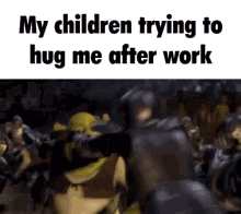 Dad Home After Work GIF - Dad Home After Work Children Hug Me GIFs