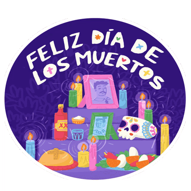 Feliz Dia De Los Muertos Happy Day Of The Dead Sticker - Feliz Dia De Los  Muertos Happy Day Of The Dead Dia De Los Muertos - Discover & Share GIFs