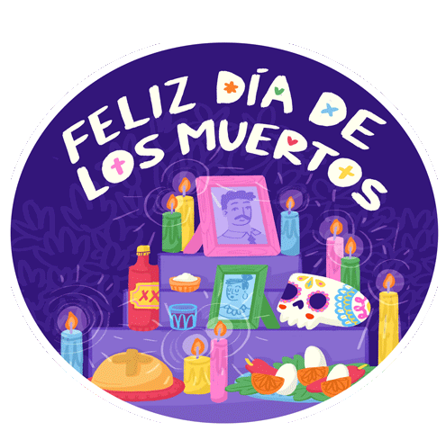 Feliz Dia De Los Muertos Happy Day Of The Dead Sticker - Feliz Dia De Los Muertos Happy Day Of The Dead Dia De Los Muertos Stickers