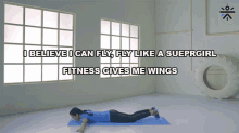 I Believe I Can Fly Fly Like A Super Girl GIF - I Believe I Can Fly Fly Like A Super Girl Fitness Gives Me Wings GIFs
