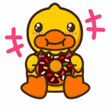 Duck Donuts Candy Eating GIF