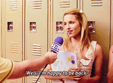 glee quinn fabray well im happy to be back im happy to be back im glad to be back