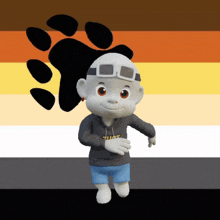 a cartoon character is wearing a hoodie that says ' giant ' on it