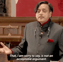 Shashi Tharoor Acceptable Argument GIF