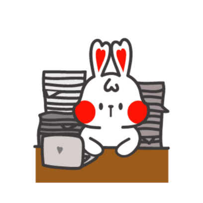 White Rabbit Sticker - White Rabbit Working Stickers