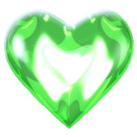 Green Heart Heart Beat Sticker