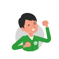a man in a green jacket is raising his fist in the air with the words jogetin aja above him