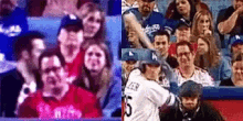 a baseball player with the number 5 on his jersey is swinging at a ball