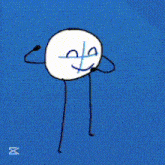 a drawing of a stick figure with a face and legs