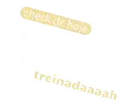 a white background with a yellow check de hoje and treinadaaah written on it