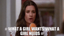 glee rachel berry what a girl wants what a girl needs talking to mirror