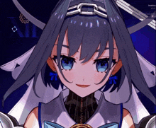 a close up of a girl 's face with the word inamu on the bottom left