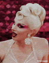a close up of a woman 's face with t4yce tumblr written in the corner