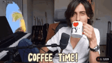 Coffee Time Aidan Gallagher GIF - Coffee Time Aidan Gallagher GIFs