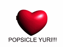 a picture of a girl and a purple popsicle with the words popsicle yuri !!!