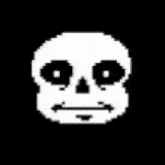 a pixel art drawing of sans with a blue jacket